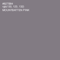 #827B84 - Mountbatten Pink Color Image